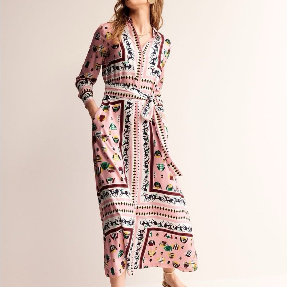 Boden shirt dress with Jockey Silks and Horses